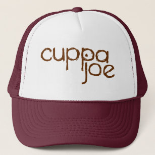 cuppa Joe-Logo im Braun - Truckerkappe