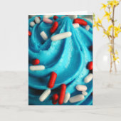 Cuppycake Karte (Gelbe Blume)