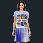 Cups And Stripes Novelty Geo Chef Schürze<br><div class="desc">Retro classic pattern Size: All-Over Print Apron, Medium 26"x30" Whether you are cooking at home, hosting a summer BBQ, or creating arts & crafts- do so in style with our fully customizable aprons! Made of a top quality polyester, our fully sublimation designs will definitely make a great impression on your...</div>