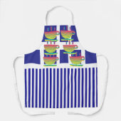Cups And Stripes Novelty Geo Chef Schürze (Vorderseite)