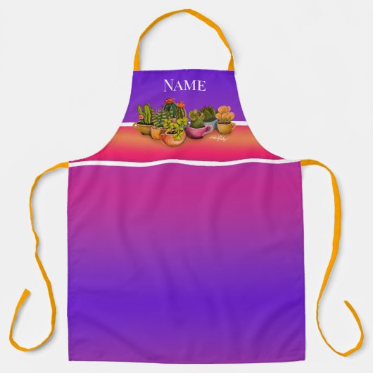 Cups der succulents All-over Print-Schürze Schürze (Vorderseite)