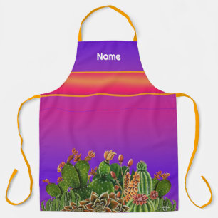 Cups der succulents All-over Print-Schürze Schürze