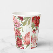 Cups en carton florales Petit mot doux Pappbecher (Rechts)