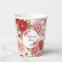 Cups en carton florales Petit mot doux Pappbecher
