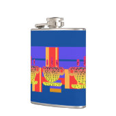 CUPS + Primärfarben Vinyl-Wrapped Flask Flachmann (Links)