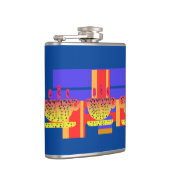 CUPS + Primärfarben Vinyl-Wrapped Flask Flachmann (Rechts)