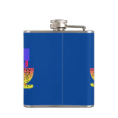 CUPS + Primärfarben Vinyl-Wrapped Flask Flachmann (Rückseite)