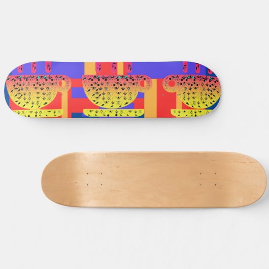 Cups + Skateboard in Primärfarben (Horizontal)