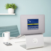 Curacao Aufkleber (Laptop auf Schreibtisch)