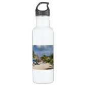 Curacao Beach Design Edelstahlflasche (Vorderseite)