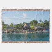 Curacao Beach Throw Blanket Decke (Vorderseite)