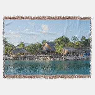 Curacao Beach Throw Blanket Decke