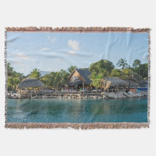 Curacao Beach Throw Blanket Decke (Vorderseite)