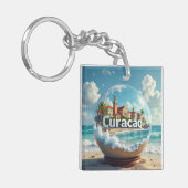 Curacao Beachglobe Schlüsselanhänger (Vorderseite links)