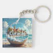 Curacao Beachglobe Schlüsselanhänger (Rückseite)