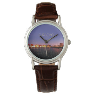 Curaçao bei Nacht mit Auszug Armbanduhr