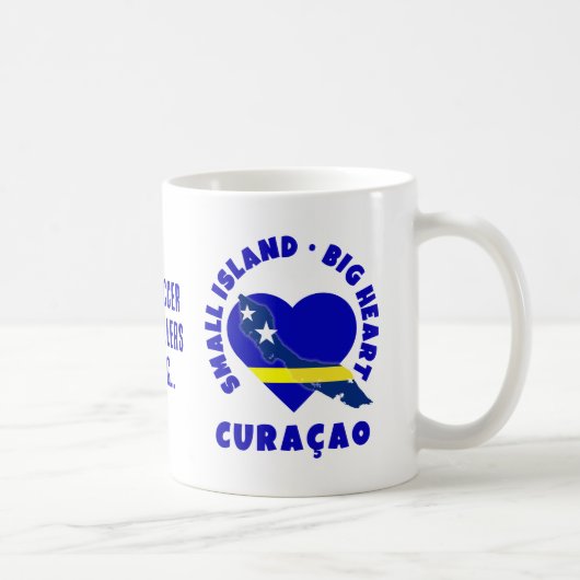 CURAÇAO Big Heart Fun Benutzerdefiniert 2026 Fußba Kaffeetasse (Rechts)