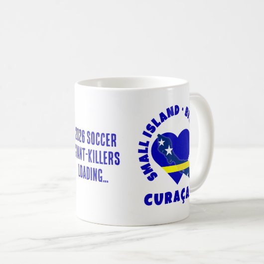 CURAÇAO Big Heart Fun Custom 2026 Soccer Kaffeetasse (VorderseiteRechts)
