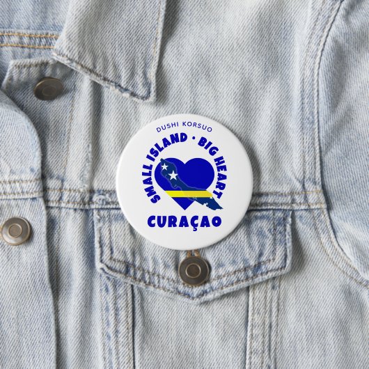 CURAÇAO Big Heart Fun Custom Dushi Korsuo Button (Beispiel)