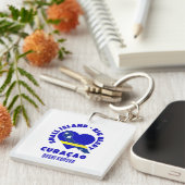 CURAÇAO Big Heart Fun Custom Dushi Korsuo Schlüsselanhänger (Vorderseite rechts)