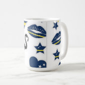Curaçao Blue Wave Design Kaffeetasse (VorderseiteRechts)