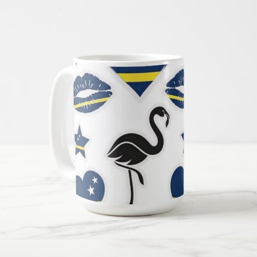 Curaçao Blue Wave Design Kaffeetasse (Vorderseite Links)