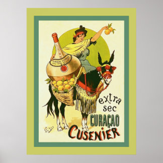 Curaçao Cusenier ~ Vintage Werbung Poster