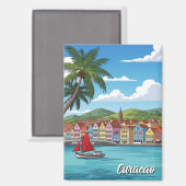 Curacao Dutch Caribbean Magnet (Vorderseite/Rückseite)