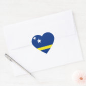 Curaçao Flag Heftsticker Herz-Aufkleber (Umschlag)