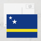 Curaçao Flag Postkarte (Vorne/Hinten)