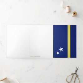 Curaçao-Flagge Dreifach Gefaltete Karte