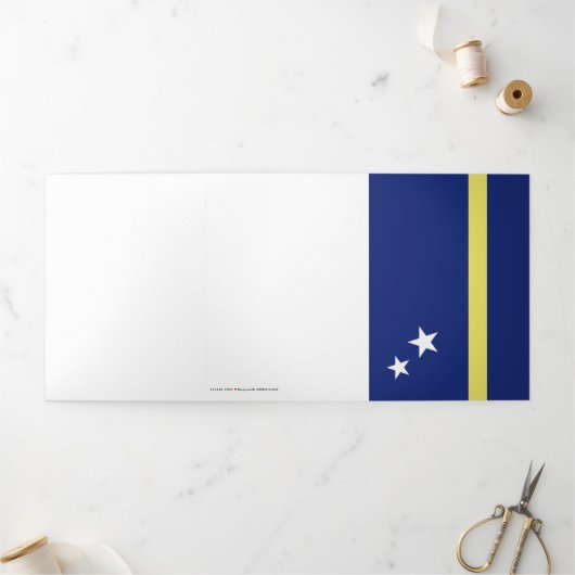 Curaçao-Flagge Dreifach Gefaltete Karte (Außenbereich)