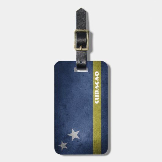 Curacao-Flagge Gepäckanhänger (Vorderseite vertikal)