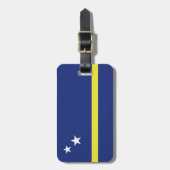 Curaçao-Flagge Gepäckanhänger (Vorderseite vertikal)