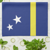 Curaçao-Flagge Geschirrtuch (Gefaltet)