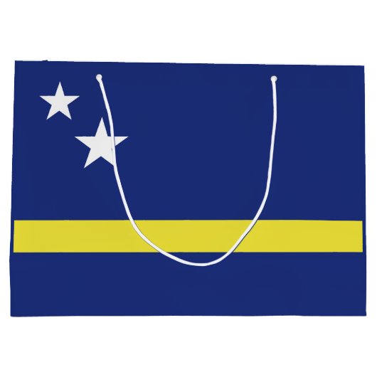Curaçao-Flagge Große Geschenktüte (Rückseite)
