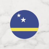 Curaçao-Flagge Konfetti (Klein Vorderseite)