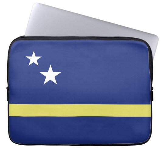 Curaçao-Flagge Laptopschutzhülle (Vorderseite)