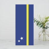 Curaçao-Flagge Menükarte (Stehend Vorderseite)