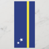 Curaçao-Flagge Menükarte (Vorderseite)
