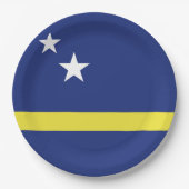 Curaçao-Flagge Pappteller (Vorderseite)