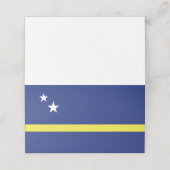 Curaçao-Flagge Platzkarte (Außenseite Aufgefaltet)