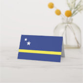 Curaçao-Flagge Platzkarte (Vorderseite)