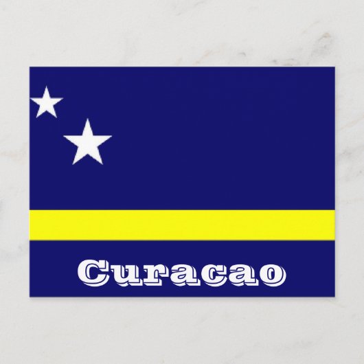 Curacao-Flagge Postkarte (Vorderseite)