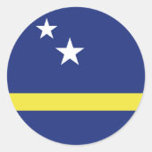 Curaçao-Flagge Runder Aufkleber (Vorderseite)