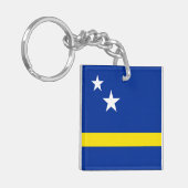Curacao-Flagge Schlüsselanhänger (Vorderseite links)