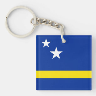 Curacao-Flagge Schlüsselanhänger