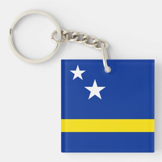 Curacao-Flagge Schlüsselanhänger (Vorderseite)