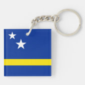 Curacao-Flagge Schlüsselanhänger (Rückseite)