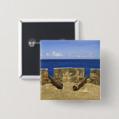 Curacao. Fort Beekenburg Caracas Bay. Button (Vorne & Hinten)